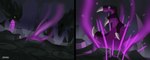 4_fingers claws feral fingers glowing horn male multi_horn rise solo structure vomiting zilonking activision mythology spyro_the_dragon malefor dragon mythological_creature mythological_scalie scalie 2024 absurd_res comic digital_media_(artwork) hi_res signature