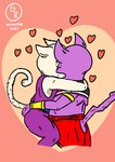 anthro duo female husband_and_wife male male/female married_couple romantic romantic_couple garrus368 dragon_ball dragon_ball_super champa thokk's_daughter domestic_cat felid feline felis god_of_destruction lion mammal pantherine hi_res