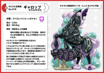 black_body black_skin blue_condom bodily_fluids border condom cum female_symbol filled_condom gender_symbol genital_fluids genital_piercing genitals gynomorph horn intersex penis piercing pokedex pokedex_entry pokedex_number purple_condom red_border sexual_barrier_device simple_background spiked_penis spikes spikes_(anatomy) symbol text vein veiny_penis vulva vulva_piercing white_background nikunigushii mythology nintendo pokemon equid equine galarian_form galarian_rapidash generation_8_pokemon mammal mythological_creature mythological_equine pokemon_(species) regional_form_(pokemon) unicorn absurd_res censored hi_res japanese_text translation_request