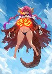 big_breasts big_butt bioluminescence breasts butt butt_from_the_front camel_toe claws cleavage clothed clothing feet female fire fur_trim_(clothing) glowing glowing_chest hair horn huge_breasts humanoid_pointy_ears navel pink_hair red_eyes sharp_teeth smile solo tail teeth thick_tail thick_thighs wide_hips enmanuelart miss_kobayashi's_dragon_maid mythology ilulu animal_humanoid dragon dragon_humanoid humanoid mythological_creature mythological_scalie scalie hi_res