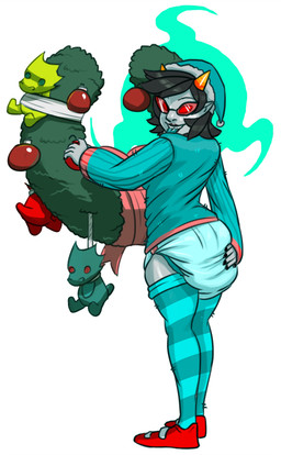 biped christmas_wreath clean_diaper clothed clothing diaper eyewear female footwear glasses holidays legwear looking_at_viewer looking_back looking_back_at_viewer pantsless pantsless_humanoid rear_view scalemate socks solo sweater thigh_highs thigh_socks topwear wearing_diaper zee-rage-man christmas homestuck ms_paint_adventures terezi_pyrope alien humanoid troll_(homestuck) 2014 digital_drawing_(artwork) digital_media_(artwork)