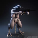 2_toes 3d_fluid_sim 4_fingers abs areola armor automatic_rifle automatic_weapon barefoot big_breasts biped bodily_fluids breasts casual_urination claws clitoral_hood clothing digitigrade feet female fingers genital_fluids genitals grey_body grey_skin gun headgear headwear helmet holding_gun holding_object holding_ranged_weapon holding_weapon motion_blur muscular nipples not_furry nude nude_female peeing peeing_on_ground pink_areola pink_nipples pink_pussy pussy ranged_weapon rifle simple_background solo standing thick_thighs toe_claws toes trigger_discipline urine urine_on_ground urine_pool urine_stream watersports weapon yellow_urine angrydraconequus blender_cycles halo_(series) microsoft xbox_game_studios alien alien_humanoid humanoid sangheili 2024 3d_(artwork) 3d_animation animated blender_(artwork) digital_media_(artwork) no_sound short_playtime webm