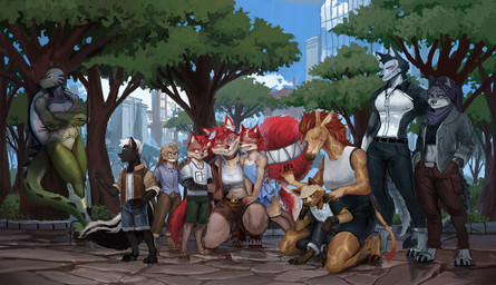 anthro bottomwear building city city_background cityscape clothing cobblestone dress eyewear eyewear_on_head family family_photo female fur goggles goggles_on_head group heterochromia husband husband_and_wife kneeling kneeling_on_ground male markings married_couple midriff outside park plant shell shirt shorts spots spotted_body spotted_fur tail tail_mouth teeth teeth_showing topwear tree unusual_anatomy unusual_tail wife kam1 legend_of_ahya ahya_(legend_of_ahya) ariana_'ari'_(darkflamewolf) jake_thumpings marle_talbender_(darkflamewolf) max_thrash michael_thumpings_(darkflamewolf) natalia_ruyemov_(darkflamewolf) nina_thumpings_(darkflamewolf) sebastian_hrunting steven_stinkman taylor_renee_wolford_(darkflamewolf) canid canine canis crocodile crocodilian felid giraffe giraffid hybrid lagomorph leopard leporid mammal mephitid pantherine procyonid rabbit raccoon reptile scalie skunk snow_leopard tortoise turtle wolf hi_res brother_(lore) brother_and_sister_(lore) daughter_(lore) mother_(lore) mother_and_child_(lore) mother_and_daughter_(lore) mother_and_son_(lore) parent_(lore) parent_and_child_(lore) parent_and_daughter_(lore) parent_and_son_(lore) sibling_(lore) sister_(lore) son_(lore)