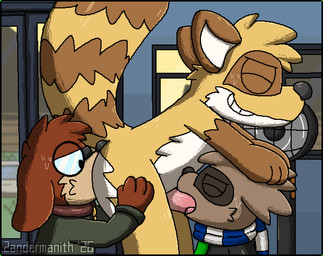 anal anthro blinking bodily_fluids breath brown_body brown_fur butt cheek_tuft clothed clothed_anthro clothing electric_fan ellipsis eyes_closed eyewear facial_tuft fellatio floppy_ears fur genitals glasses gloves_(marking) group group_sex hand_on_head male male/male markings narrowed_eyes nude_anthro nude_male oral oral_penetration pattern_clothing pattern_scarf penetration penile penis penis_in_mouth raised_tail rimming rimming_male rimming_while_fellated scarf sex smile striped_body striped_clothing striped_fur striped_markings striped_scarf striped_tail stripes sweat tail tail_markings tan_body tan_fur teeth text threesome tongue tongue_out tongue_out_fellatio trio tuft wearing_glasses white_body white_fur zandermanith nintendo pokemon graedius_(character) canid canine canis domestic_dog generation_3_pokemon mammal pokemon_(species) procyonid raccoon zigzagoon 2026 2d_animation animated artist_name dated digital_media_(artwork) pixel_(artwork) pixel_animation