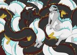 duo entangled facial_markings head_markings horn male male/male many_legs markings taur_train palehorntea mythology atremath gabriel_(acluelessbull) dragon eastern_dragon mythological_creature mythological_scalie scalie taur hi_res