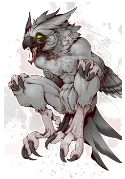 anthro avian_feet beak blood bodily_fluids claws feathers feet male nude open_mouth paws simple_background solo tail tail_feathers talons toe_claws toes kredri avian bird owl vampire hi_res