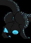 big_breasts big_nipples black_body blue_claws blue_nipples blue_spots breasts butt claws crotch_breasts female feral genitals nipples presenting presenting_hindquarters presenting_pussy pussy sickle_claw simple_background solo spots toe_claws transparent_background therealmessyroomguy1 lumina_(therealmessyroomguy1) dinosaur dromaeosaurid prehistoric_species reptile scalie theropod alpha_channel black_and_blue digital_media_(artwork) hi_res monochrome pixel_(artwork)