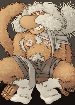 armpit_hair body_hair chest_tuft clothing crouching facial_hair feet footwear fur fuzzy grey_hair hair hairy hairy_nipples humanoid_feet long_mustache long_tail male mustache nipples not_furry pink_nipples plantigrade pubes scarf simple_background smile socks solo tail tan_body tan_fur tuft unbuttoned_shorts ravuer fraggle_rock muppets uncle_travelling_matt humanoid muppet absurd_res hi_res