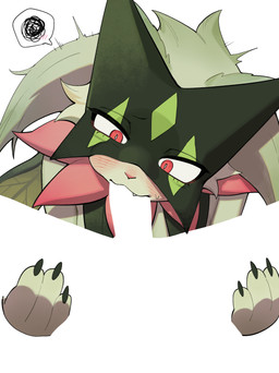 anthro anthro_penetrated blush bodily_fluids cum cum_in_mouth cum_inside cute_fangs duo eyelashes fangs fellatio female female_anthro female_penetrated fingers first_person_view fur genital_fluids genitals green_body green_fur humanoid_genitalia humanoid_penis looking_down male male/female male_penetrating male_penetrating_female male_pov negative_space oral oral_penetration penetration penile penis penis_in_mouth red_eyes sex simple_background spread_legs spreading sweat sweatdrop teeth white_background white_sclera gudlmok99 negative_space_oral_(meme) nintendo pokemon generation_9_pokemon human mammal meowscarada pokemon_(species) 2026 absurd_res digital_media_(artwork) hi_res korean_description meme