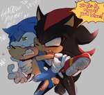 abdominal_bulge anthro begging_for_mercy big_penis duo fangs genitals hand_on_neck heart_eyes heart_symbol huge_penis long_penis male male/male penis raised_leg rough_sex sex teeth the_weirdo sega sonic_the_hedgehog_(series) shadow_the_hedgehog sonic_the_hedgehog eulipotyphlan hedgehog mammal hi_res