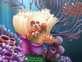 coral_reef duo feral fish_tail male orange_body orange_eyes orange_fin orange_tail stripes tail underwater water white_stripes young young_feral chainsxwsmile disney finding_nemo pixar marlin_(finding_nemo) nemo_(finding_nemo) anthozoan aquatic clownfish cnidarian coral fish pomacentrid sea_anemone 2026 hi_res