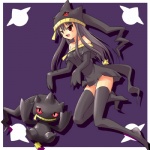 1:1 banette body_zipper clothing cosplay costume duo female generation_3_pokemon grey_hair hair human humanoid long_hair low_res mammal nintendo pokemon pokemon_(species) pokemon_costume ranphafranboise red_eyes zipper zipper_mouth