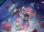 acrobatics anthro armor astronaut_helmet ballerina ballet bottomwear bouquet breasts cheering clothing crowd dancewear female flower fur group hair headgear helmet petals pink_body pink_flower pink_fur pink_hair pink_wool plant rose_(flower) skirt space_helmet tutu white_body wool_(fur) wool_hair april_prime hasbro magic:_the_gathering wizards_of_the_coast bovid canid canine canis caprine human mammal sheep wolf official_art