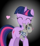 doll female feral fur hair happy heart_symbol horn multicolored_hair plushie purple_body purple_fur purple_hair solo two_tone_hair ponyecho friendship_is_magic hasbro my_little_pony mythology twilight_sparkle_(mlp) equid equine mammal mythological_creature mythological_equine unicorn