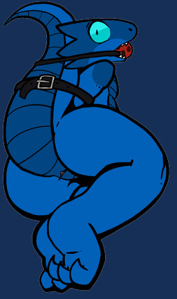 animal_genitalia anthro ball_gag bdsm bondage bound cloaca female flat_chested gag genitals hands_behind_back horizontal_cloaca looking_at_viewer nude raised_tail solo tail tail_bondage tail_tied trout_(artist) lolori kobold reptile scalie aliasing alpha_channel digital_media_(artwork) hi_res