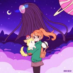 backpack bottomwear clothed clothing cloud crown eyewear female feral fully_clothed fur glasses glowing glowing_eyes group hair headgear hoodie looking_at_viewer machine male moon multicolored_body multicolored_fur night paws planet red_hair skirt sky star tentacles topwear two_tone_body two_tone_fur nana_naexii cartoon_network infinity_train atticus_(infinity_train) one-one the_steward tulip_olsen canid canine canis domestic_dog herding_dog human mammal pastoral_dog robot welsh_corgi 1:1 2019 signature