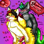 1:1 anal anal_penetration anthro anthro_on_anthro anthro_penetrated anthro_penetrating anthro_penetrating_anthro canid canine canis donovan_(disambiguation) duo fox fraky_arts hi_res impregnation male male/male male_impregnation male_penetrated male_penetrating male_penetrating_male mammal penetration pregnant pregnant_male sex wolf zack.