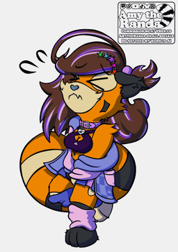 accessory anthro black_ears bottomwear bra brown_hair chibi clothed clothing collar eyes_closed facial_markings female fur hair hair_accessory hairpin head_markings holding_crotch holding_in_urine hoodie leg_warmers legwear markings off_shoulder orange_body orange_fur oversized_clothing scrunchy_face simple_background skirt solo sports_bra tail tail_markings tail_motion tailwag topwear uncomfortable underwear amytheranda princesses_of_the_board_(amytheranda) king_starlight_(amytheranda) ailurid mammal red_panda animated cel_shading shaded watermark