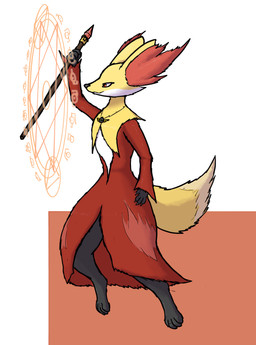 ambiguous_anthro ambiguous_gender anthro black_body black_fur claws dipstick_tail fur holding_object holding_wand inner_ear_fluff jewelry magic magic_user magic_wand markings narrowed_eyes necklace necklace_only nude nude_ambiguous nude_anthro pseudo_clothing red_body red_eyes red_fur red_inner_ear_fluff simple_background smile solo tail tail_markings tuft wand white_background white_body white_fur yellow_body yellow_fur harker_(artist) nintendo pokemon delphox generation_6_pokemon pokemon_(species) hi_res