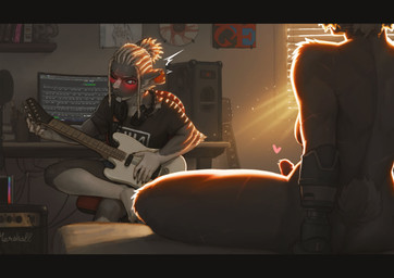 anthro bodily_fluids cozy duo erection female female_focus genital_fluids genitals gynomorph heart_symbol humanoid_genitalia humanoid_penis inside intersex intersex/female inviting_to_sex morning morning_wood penis precum precum_bead prosthetic prosthetic_arm prosthetic_limb solo_focus surprised starlyve hareley harlyve hare lagomorph leporid mammal rabbit absurd_res hi_res incest_(lore) sibling_(lore) sister_(lore) sisters_(lore) trans_(lore) trans_woman_(lore)