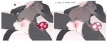 andromorph anthro before_and_after belly bodily_fluids cum cum_in_pussy cum_inside fur genital_fluids genitals grey_body grey_fur impregnation impregnation_kink intersex nipples ovum pink_pussy plump_labia pregnant pregnant_andromorph pregnant_anthro pregnant_intersex puffy_nipples pussy solo sperm_cell text vaginal vitiligo white_body white_fur conditional_dnp meowcephei domestic_cat felid feline felis lykoi mammal english_text hi_res