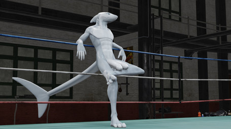 2_penises animal_genitalia animal_penis anthro blue_eyes claspers crossed_legs diphallism fighting_ring fin genitals gills glans glistening glistening_body glistening_skin grey_penis head_fin hemipenes humanoid_genitalia hybrid_genitalia hybrid_penis inside male multi_genitalia multi_penis multicolored_body nude pecs penis rear_view reclining shark_fin shark_tail solo tail tail_fin two_tone_body joeyjazz joey_(joeyjazz) aquatic fish shark 16:9 3d_(artwork) digital_media_(artwork) hi_res widescreen