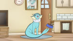 appliance background_music blue_body blue_bowl blue_curtains blue_rug bottomwear bowl brown_bottomwear brown_clothing brown_hair cabinet circle_rug clock clothing container curtains curtains_open detailed_background dish_towel door duo ear_fins eating eating_food electronics feral fin fish_tail floor food_bowl hair kitchen_appliance living_room meow music oven pet_bowl pet_food photo pokemon_cry red_clothing red_shirt red_topwear rug shirt tan_walls television television_stand text toaster topwear towel wall_clock white_neck_frill white_towel wood wood_door wood_floor curioptus nintendo pokemon eeveelution generation_1_pokemon human mammal pokemon_(species) vaporeon alternate_version_at_source animated english_text hi_res rotoscoping sound watermark webm