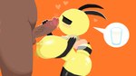 2_antennae 4_fingers antennae_(anatomy) anthro anthro_focus anthro_penetrated areola balls big_breasts big_butt big_penis black_antennae black_arms black_legs blush blush_lines bodily_fluids breasts brown_balls brown_body brown_penis brown_skin butt container duo erection eyelashes faceless_character faceless_human faceless_male fellatio female female_anthro female_focus female_on_human female_penetrated fingers food fur genitals glans glass glass_container glass_of_milk glistening glistening_areola glistening_breasts glistening_butt glistening_legs glistening_nipples hand_on_penis heart_symbol honey_(food) huge_breasts human_on_anthro human_penetrating human_penetrating_anthro human_penetrating_female humanoid_genitalia humanoid_penis insect_wings interspecies lactating lactating_honey larger_human larger_male licking_tip male male/female male_on_anthro male_penetrating male_penetrating_anthro male_penetrating_female milk milk_container narrowed_eyes nipples non-mammal_breasts non-mammal_nipples nude_human nude_male oral oral_penetration orange_background penetration penile penis pink_blush red_glans saliva saliva_on_penis sex shallow_penetration side_view simple_background size_difference small_wings smaller_anthro smaller_female smaller_penetrated solo_focus speech_bubble standing stinger tan_body tan_fur thick_thighs tongue tongue_out tongue_out_fellatio translucent translucent_wings unusual_bodily_fluids unusual_lactation vein veiny_penis white_speech_bubble wide_hipped_anthro wide_hipped_female wide_hips wings yellow_areola yellow_body yellow_breasts yellow_butt yellow_nipples yellow_tongue pangotime bug_fables moonsprout_games vi_(bug_fables) arthropod bee honey_bee human hymenopteran insect mammal 2024 digital_drawing_(artwork) digital_media_(artwork) lineless shaded