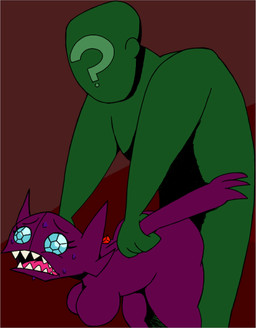 ?_face ambiguous_penetration arm_grab arm_pull big_breasts big_butt bodily_fluids breasts butt duo female female_penetrated forced from_behind_position gem green_body green_skin human_on_humanoid interspecies male male/female male_penetrating male_penetrating_female penetration pokemorph pokephilia prison_guard_position rape sex sharp_teeth sweat teeth whiteraff nintendo pokemon anon generation_3_pokemon human humanoid mammal pokemon_(species) sableye