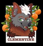 anthro citrus_fruit eyewear fangs glasses hair inner_ear_fluff leaf looking_at_viewer open_mouth open_smile sharp_teeth smile solo teeth tuft howdylake bat mammal alpha_channel hi_res