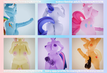 animal_genitalia animal_penis anthro areola balls big_breasts big_butt big_penis biped blue_areola blue_balls blue_body blue_breasts blue_nipples blue_penis bouncing_balls bouncing_breasts bouncing_penis breast_jiggle breasts brown_balls butt crossgender equine_genitalia equine_penis female front_view ftg_crossgender fti_crossgender genitals gynomorph hands_on_hips humanoid_hands intersex jiggling jiggling_penis nipples nude orange_areola orange_breasts orange_nipples orange_penis penis pink_areola pink_body pink_breasts pink_nipples pink_penis purple_areola purple_breasts purple_nipples purple_penis rear_view swinging_penis thick_thighs white_body yellow_breasts screwingwithsfm friendship_is_magic hasbro my_little_pony applejack_(mlp) fluttershy_(mlp) pinkie_pie_(mlp) rainbow_dash_(mlp) rarity_(mlp) twilight_sparkle_(mlp) equid equine horse mammal pony 3d_(artwork) 3d_animation animated digital_media_(artwork) hi_res no_sound short_playtime video