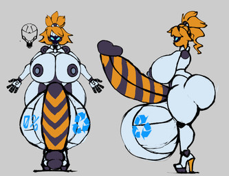 balls big_balls big_breasts big_penis breasts clothing footwear genitals gynomorph high_heels huge_balls huge_penis hyper hyper_balls hyper_genitalia hyper_penis intersex machine penis shoes solo bre-3 robot hi_res