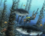 algae anthro detailed_ambient_creature diving fully_submerged group male sea swimming tail underwater water kacey ambient_fish ambient_sealife felid fish mammal marine pantherine tiger 2008