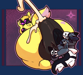 anthro anus balls big_balls big_bulge big_butt big_cumshot bodily_fluids bulge bulge_grinding butt clothing cum cum_in_clothing cum_in_underwear cum_through_clothing cum_through_underwear duo flustered genital_fluids genitals growth hot_dogging huge_bulge huge_butt hyper hyper_bulge hyper_butt imminent_cumshot machine male male/male puffy_anus sex size_difference smug teasing underwear wet wet_clothing wet_underwear kokoro-doll sockstepprotogen protogen alpha_channel