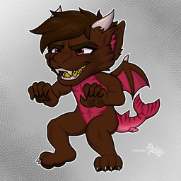 anthro chibi horn male open_mouth paws smile solo tail tongue young young_anthro ltzodd mythology rex_(character) aquatic dragon fish hybrid mythological_creature mythological_scalie scalie shark 1:1 2023 absurd_res digital_media_(artwork) hi_res