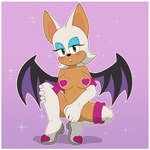 anthro armwear boots border breasts clothing elbow_gloves female footwear gloves handwear knee_boots knee_highs legwear mostly_nude nude shoes solo white_border kamikiller sega sonic_the_hedgehog_(series) rouge_the_bat bat mammal 1:1 hi_res