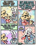 4_fingers 4_panel_comic abstract_background aloha_shirt anthro blush blush_stickers bow_tie brown_body brown_fur cigar clothing daddy_kink dialogue duo ears_down eyelashes fingers fur male necktie open_mouth open_smile pattern_clothing pattern_shirt pattern_topwear pivoted_ears shirt smile smoking suit teeth text tooth_gap topwear white_body white_fur rawdawgcomics bingus_(rawdawgcomics) stahli_(rawdawgcomics) canid canine canis domestic_dog lagomorph leporid mammal rabbit 2025 4:5 artist_name comic digital_media_(artwork) english_text hi_res