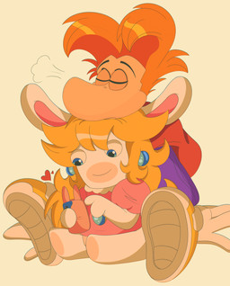 4_fingers anthro big_nose black_eyebrows blonde_hair blue_ear_piercing blue_eyes bottomless bottomless_anthro bottomless_female closed_smile clothed clothed_anthro clothed_female clothed_humanoid clothed_male clothing cuddling duo ear_piercing eyebrows eyes_closed featureless_legs female female_anthro fingers floating_head footwear fur hair head_on_head heart_symbol hoodie larger_humanoid larger_male light long_ears long_hair male male/female male_humanoid mitten_hands mouth_closed multicolored_body no_eyebrows noseless pawpads piercing pink_clothing pink_inner_ear pink_shirt pink_topwear purple_clothing purple_hoodie purple_topwear shirt shoes sigh sighing simple_background sitting size_difference smaller_anthro smaller_female smile tan_body tan_pawpads tan_skin topwear two_tone_body white_body white_fur yellow_background yellow_clothing yellow_footwear yellow_shoes rayix mario_bros mario_plus_rabbids_kingdom_battle mario_plus_rabbids_sparks_of_hope nintendo raving_rabbids rayman_(series) ubisoft rabbid_peach rayman humanoid lagomorph mammal rabbid raypeople_(rayman) 2024 colored crossover digital_drawing_(artwork) digital_media_(artwork) hi_res lighting shaded
