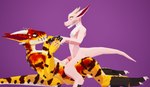 anthro claws duo erection genitals hand_holding horn low_poly male male/male nude penis sex simple_background size_difference smaller_male tail kobold_dellarte gavit kobold reptile scalie 3d_(artwork) 3d_animation animated digital_media_(artwork) short_playtime