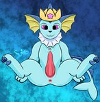 butt crown feral genitals headgear male penis presenting presenting_hindquarters presenting_penis solo spread_legs spreading tapering_penis suiro nintendo pokemon vapor_(justanormalvaporeon) eeveelution generation_1_pokemon pokemon_(species) vaporeon absurd_res hi_res