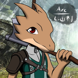anthro axe clothed clothing female shoulder_pads arc_rose zo_(arcrose) kobold scalie 1:1 portrait