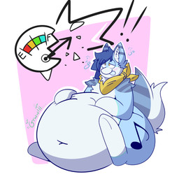 belly big_belly blush bodily_noises bubble extended_sound_effect feral fuel_gauge hooves huge_belly hyper hyper_belly male meter navel overweight overweight_male rumbling_stomach slightly_chubby solo sound_effect_variant sound_effects toony vowelless vowelless_sound_effect azzyjackal hasbro my_little_pony equid equine horse mammal pony 1:1 absurd_res hi_res
