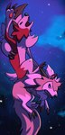 anthro bronco bronco_busting bucking cowboy duo feral mount rider riding riding_on_back rodeo rodeoplay simple_background ky-kai nintendo pokemon canid canine generation_7_pokemon lycanroc mammal midday_lycanroc midnight_lycanroc pokemon_(species) hi_res