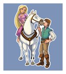 being_watched bestiality border bridle clothed clothing confusion female feral fully_clothed group human_on_feral interspecies kiss_on_lips kissing larger_feral looking_at_another love male male/male male_on_feral male_on_human reins riding saddle size_difference smaller_human trio white_border ekayas disney disney's_tangled_(film) flynn_rider maximus_(tangled) rapunzel_(disney) equid equine horse human mammal 2021 digital_media_(artwork) hi_res