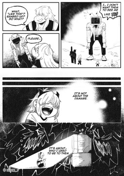 accessory ambiguous_gender ambiguous_human anthro bodily_fluids clothed clothing dialogue duo electronics fake_horns female flashback for_a_head freckles group hair headband laugh long_hair male open_mouth screen screen_face silhouette size_difference solo sweat television text toony vokoy deltarune mythology undertale_(series) kris_dreemurr susie_(deltarune) tenna_(deltarune) darkner dragon human humanoid lightner mammal monster mythological_creature mythological_scalie object_head pippins_(deltarune) scalie screen_head shadowguy_(deltarune) tv_head zapper_(deltarune) 2025 absurd_res black_and_white comic english_text hi_res monochrome