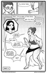 anthro border breast_reduction devolution dialogue duo female female/female masturbation mental_transformation short_stack text transformation white_border 1bit-deviant gene haplorhine human mammal monkey primate black_and_white comic english_text hi_res monochrome url