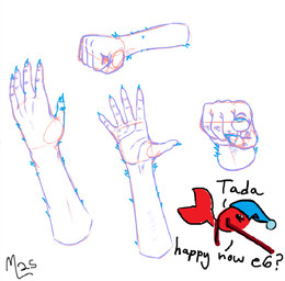 ambiguous_gender anthro claws clothing disembodied_hand fist fur gesture hand_gesture hat headgear headwear nightcap open_hand pincers pointing tired mobsterlobster lober_(mobsterlobster) aquatic arthropod canid canine canis crustacean decapod humanoid lobster malacostracan mammal wolf