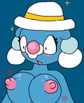 anthro areola big_breasts blush breasts brionne digital_media_(artwork) female generation_7_pokemon low_res nintendo nipples open_mouth pokemon pokemon_(species) solo zorrita_lily