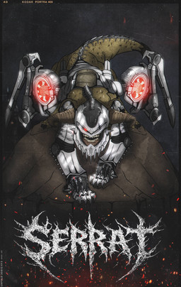 ambiguous_gender armor bodily_fluids fangs feral fire horn jet_engine looking_at_viewer machine male metal metalic red_eyes saliva scales solo tail teeth text wings 0l-fox-l0 doom_(series) doom_eternal doom_the_dark_ages id_software microsoft mythology serrat android dragon mythological_creature mythological_scalie robot scalie absurd_res hi_res