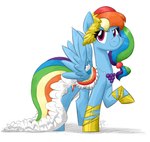 accessory blue_body blue_feathers clothing dress feathered_wings feathers female feral footwear hair hair_accessory jewelry multicolored_hair multicolored_tail necklace pink_eyes rainbow_hair rainbow_tail shoes solo spread_wings tail wings flutterthrash friendship_is_magic hasbro my_little_pony mythology rainbow_dash_(mlp) equid equine mammal mythological_creature mythological_equine pegasus 2019 digital_media_(artwork)